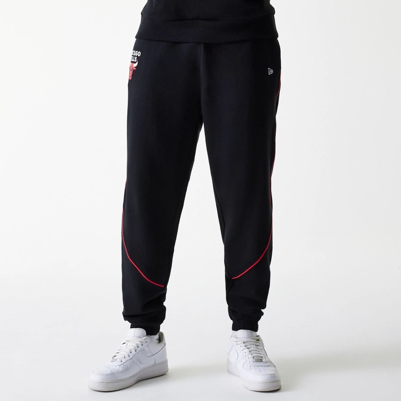 Chicago Bulls NBA Piping Black Joggers XS