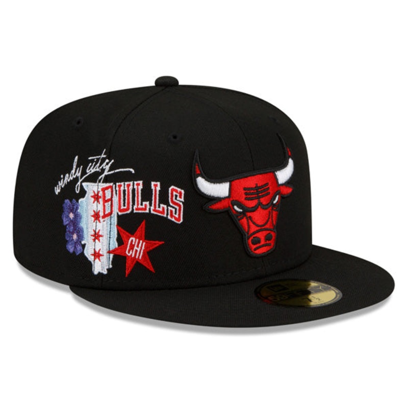 Chicago Bulls New Era NBA Exclusive CLUSTER 59Fifty Fitted Hat – Black/Gray Bottom 7