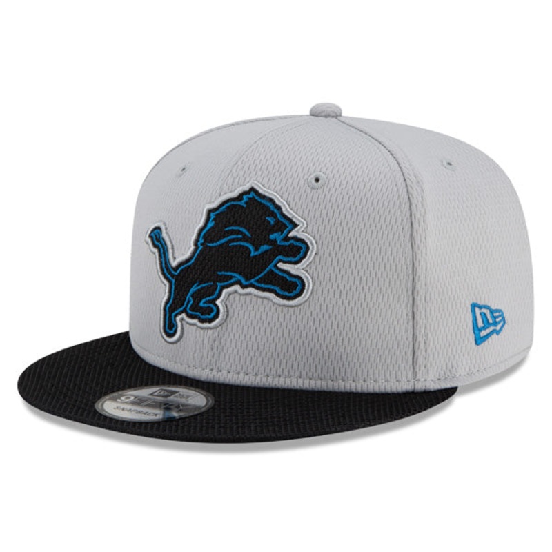 Detroit Lions New Era 2021 NFL Sideline Road 9FIFTY Snapback Hat – Gray/Black