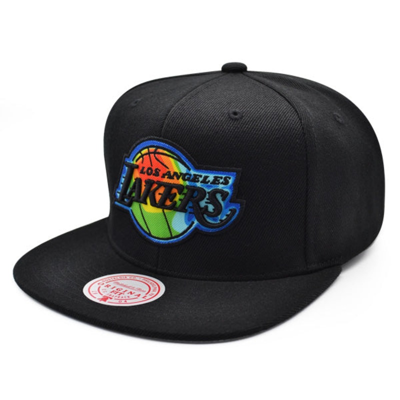 Los Angeles Lakers Mitchell & Ness THERMAL MAP Snapback NBA Hat – Black