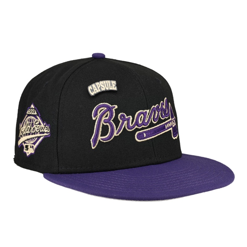 New Era Atlanta Braves Colors in Cream 2.0 Collection 1995 World Series 59FIFTY Fitted Hat