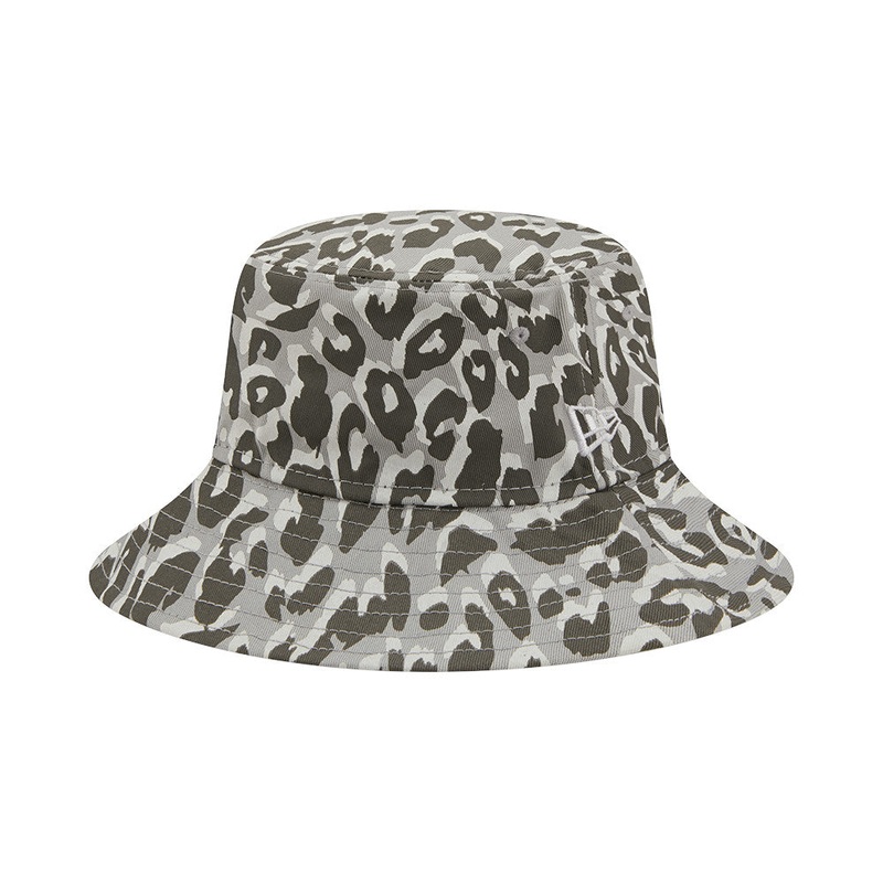 New Era Bucket Womens All Over Print Grey Hat S
