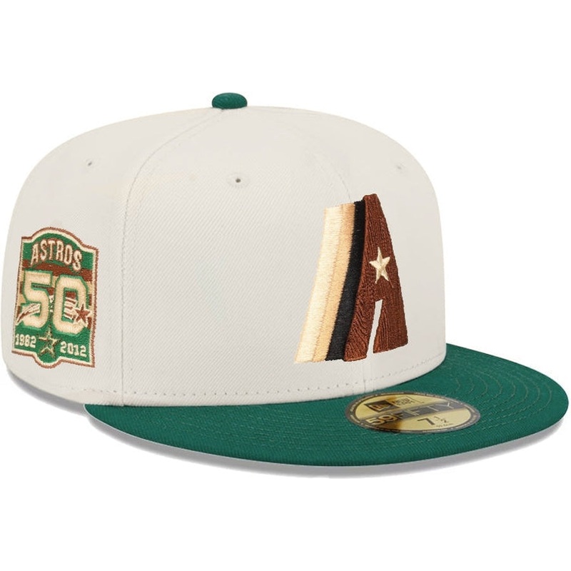 New Era Houston Astros Chrome/Green 50th Anniversary 2023 59FIFTY Fitted Hat