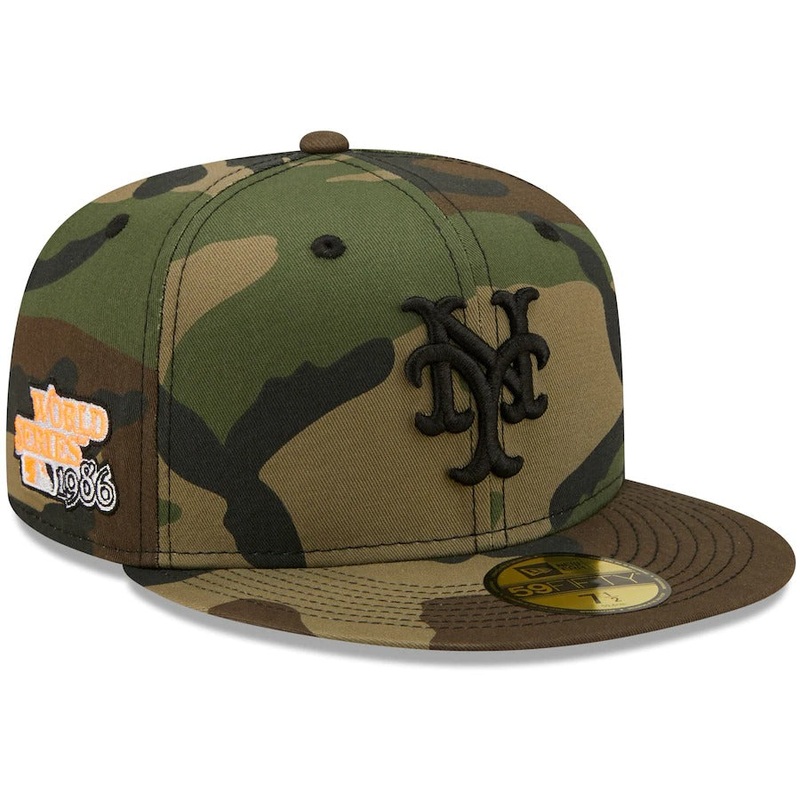 New Era New York Mets Camo 1986 World Series Flame Undervisor 59FIFTY Fitted Hat