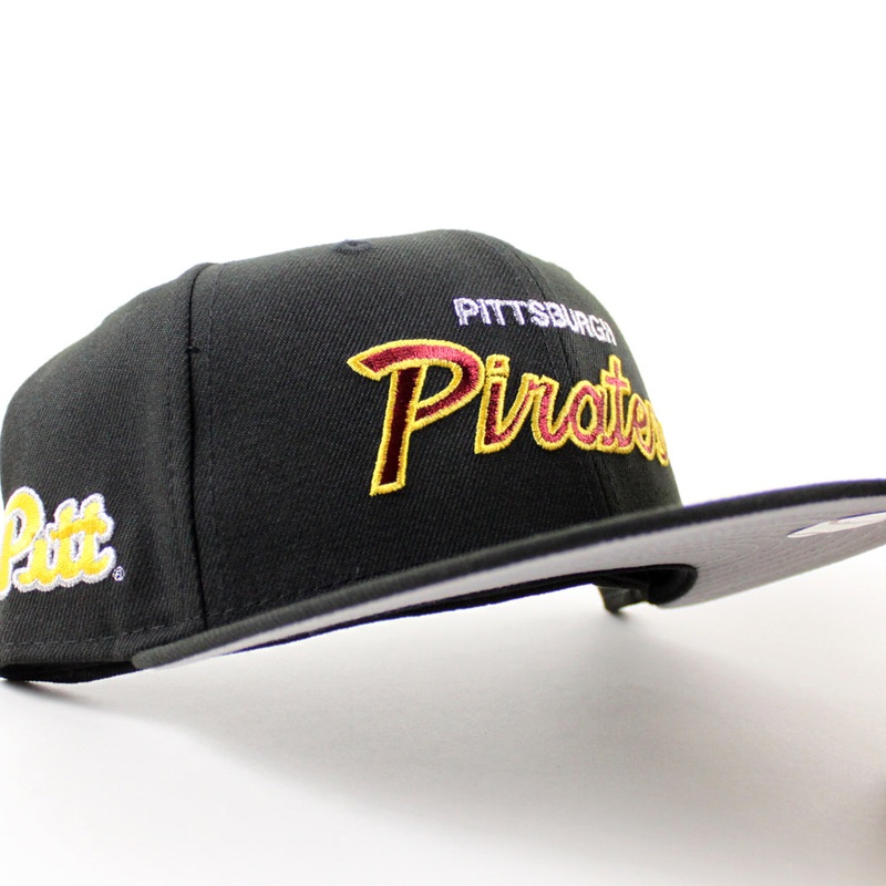 Pittsburgh Pirates x Pitt Panthers 59Fifty New Era Fitted Hats (Black Gray Under Brim) 7