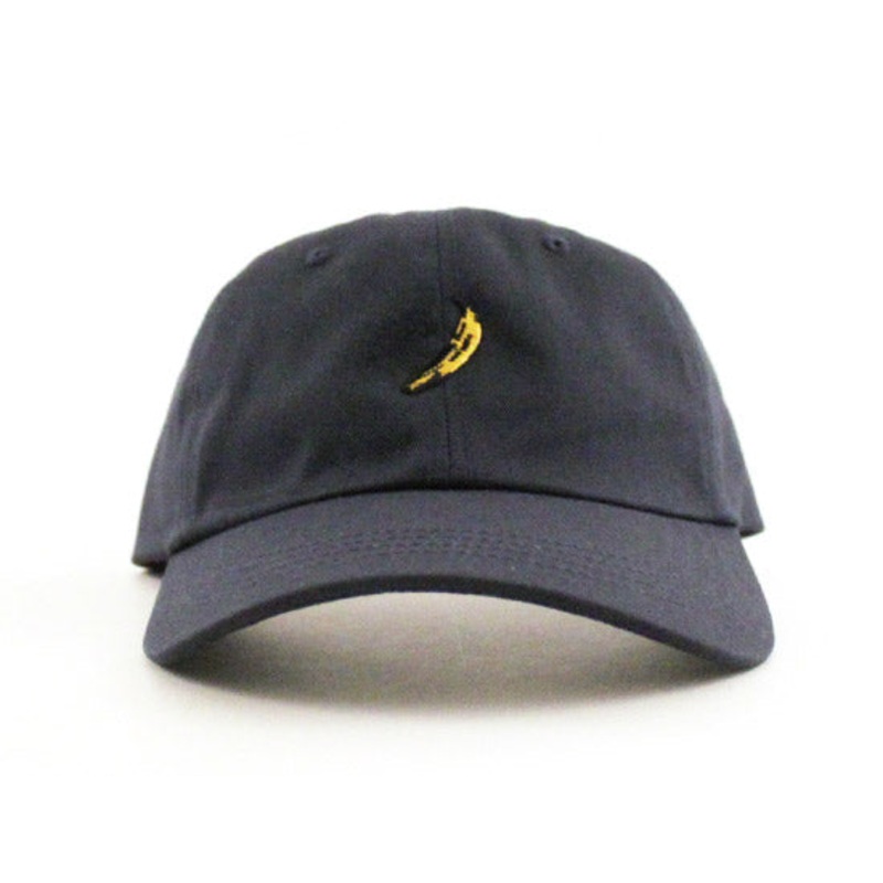 Platano Unconstructed Baseball Adjustable Dad Hat (Navy) One Size