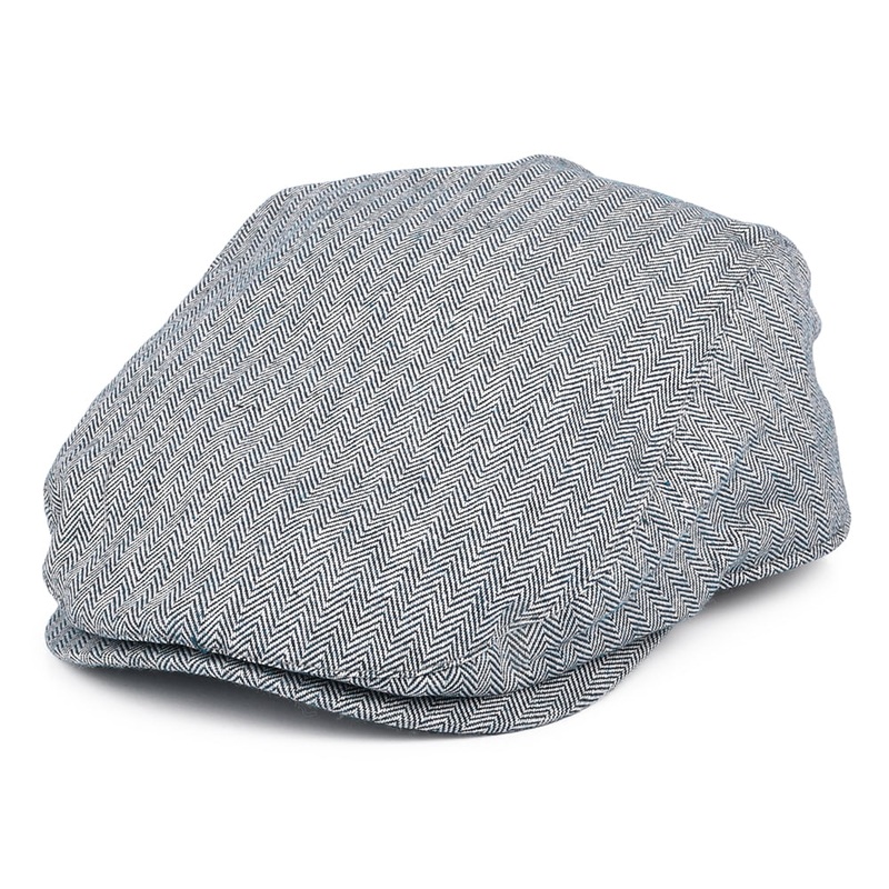 Barbour Hats Fulton Herringbone Flat Cap – Blue S