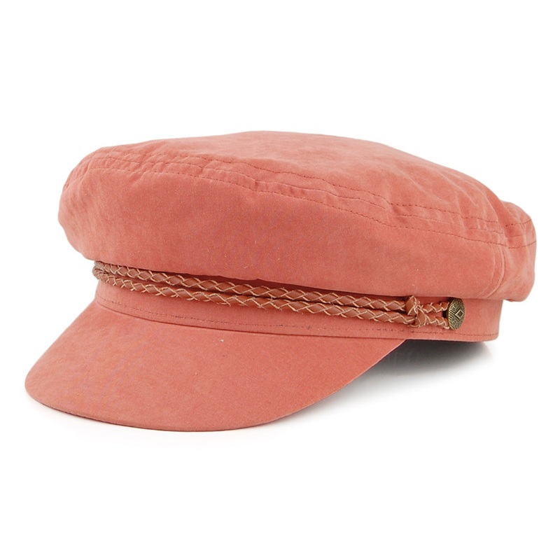 Brixton Hats Ashland Fiddler Cap – Coral Small-56cm