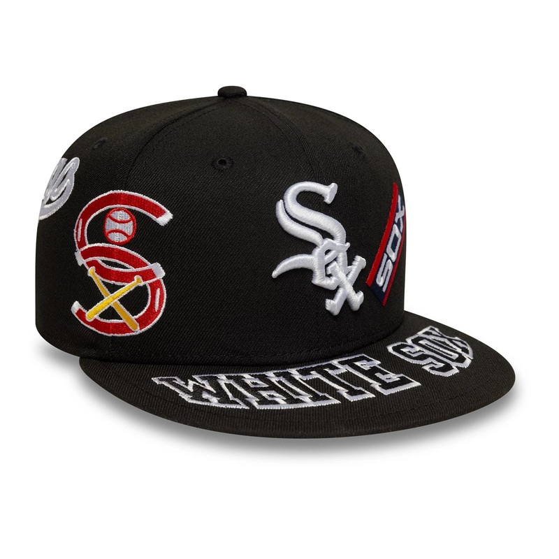 Chicago White Sox MLB All Over Black 59FIFTY Fitted Cap 6 7/8
