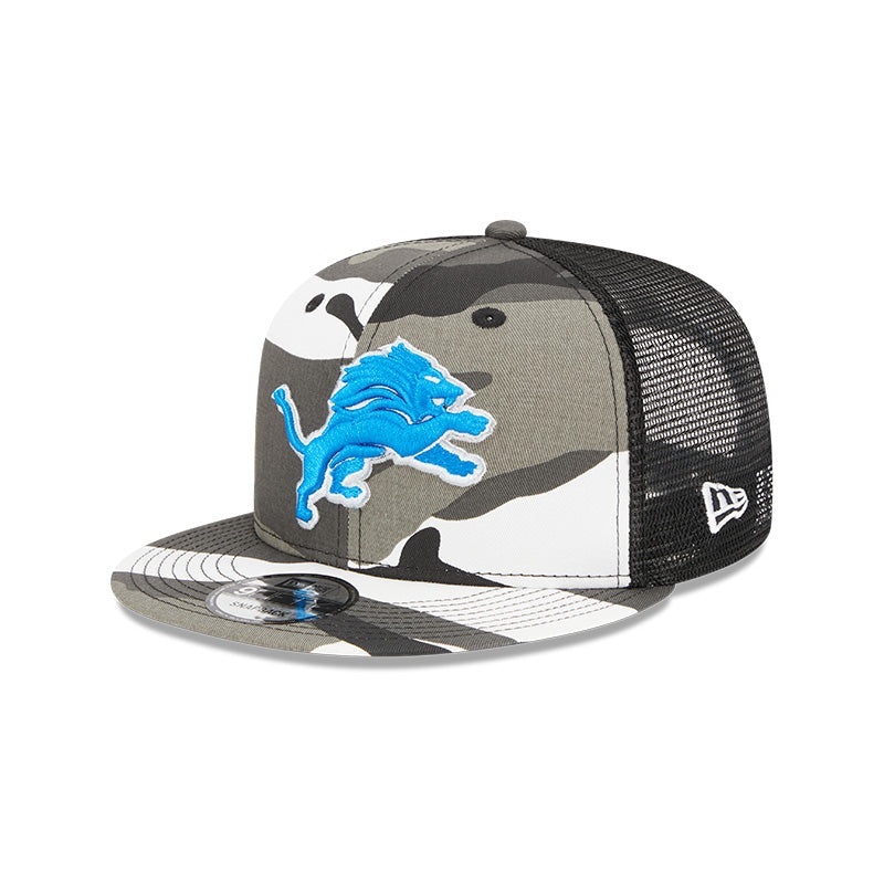 Detroit Lions New Era URBAN CAMO Mesh Trucker 9FIFTY Snapback Hat – Camo