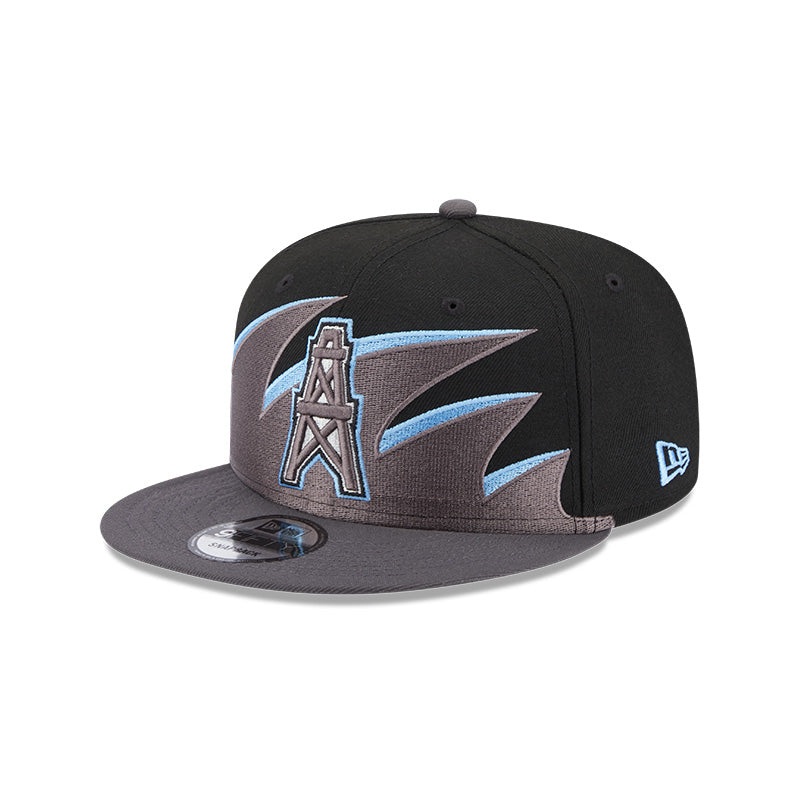 Houston Oilers NFL New Era Tidal Wave 9FIFTY Snapback Hat – Black/Graphite
