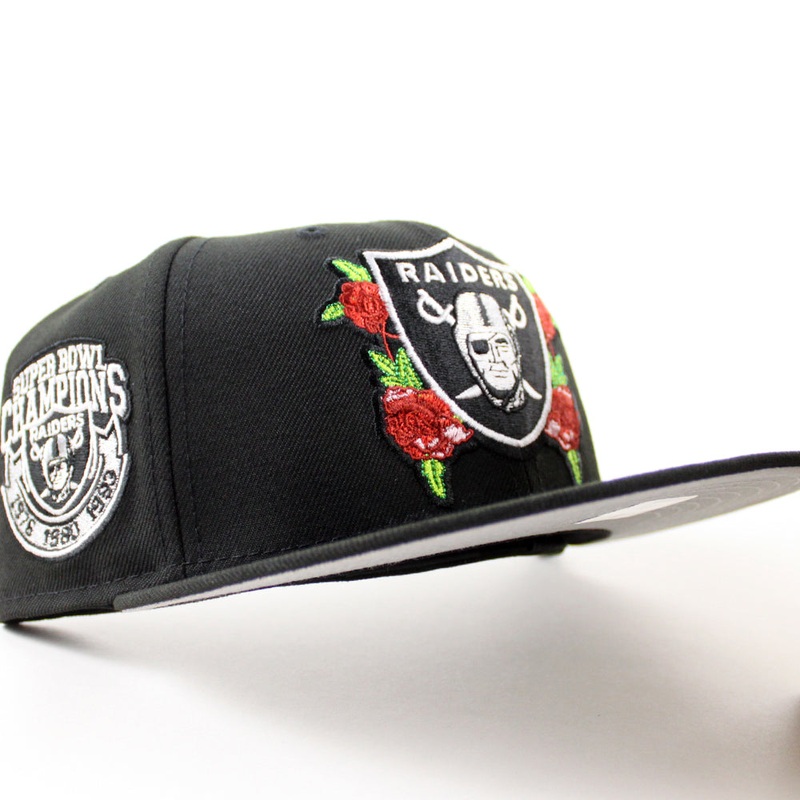 Las Vegas Raiders Super Bowl Champions New Era 59Fifty Fitted Hat (Black Gray Under Brim) 7