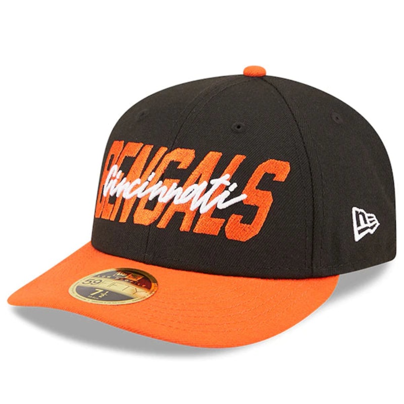 New Era Cincinnati Bengals  Black/Orange 2022 NFL Draft Low Profile 59FIFTY Fitted Hat