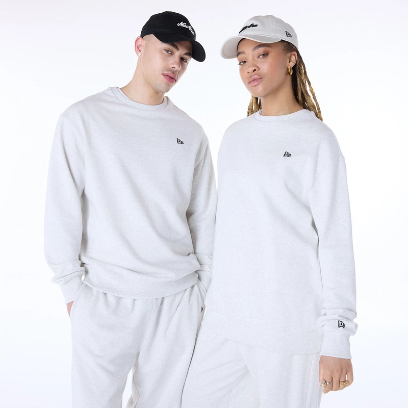 New Era Essential Pastel Grey Crew Neck Sweater XS