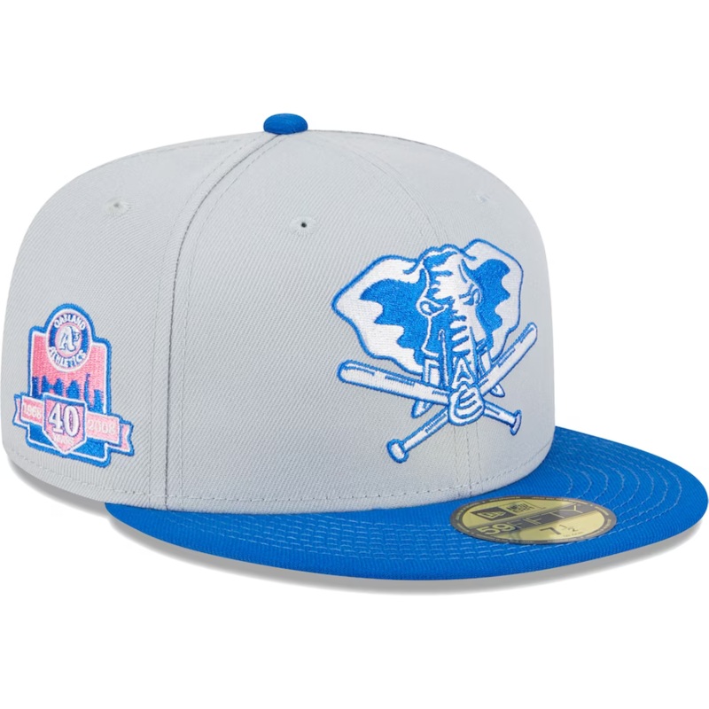 New Era Oakland Athletics Gray/Blue Dolphin 2023 59FIFTY Fitted Hat