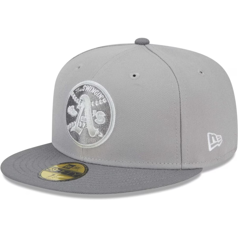 New Era Oakland Athletics  Gray Green Undervisor 2023 59FIFTY Fitted Hat