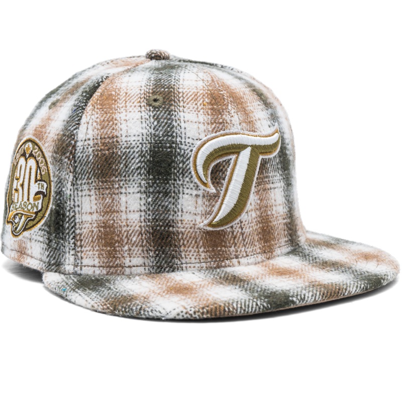 New Era Toronto Blue Jays Black & Brown Plaid 30 Seasons 59FIFTY Fitted Hat