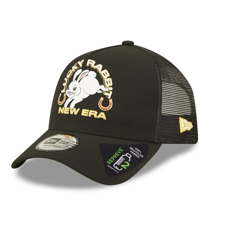 New Era Trucker Sign Black Cap One Size