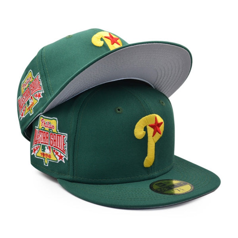 Philadelphia Phillies 1996 ALL-STAR GAME Exclusive New Era 59Fifty Fitted Hat  Emerald Green/Moonbeam 7