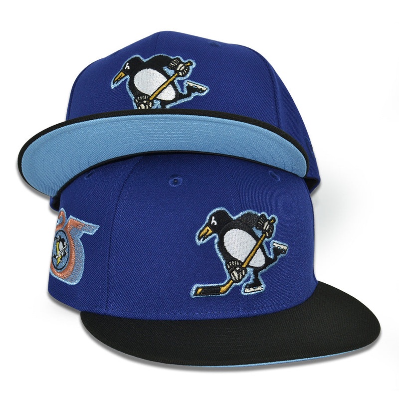 Pittsburgh Penguins “EMPEROR” Exclusive New Era 59Fifty Fitted Hat – Dark Royal/Black 6 7/8