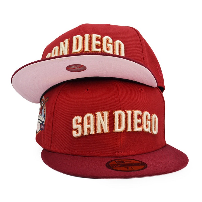 San Diego Padres 40th ANNIVERSARY Exclusive New Era 59Fifty Fitted Hat – Pinot/Cardinal 6 7/8