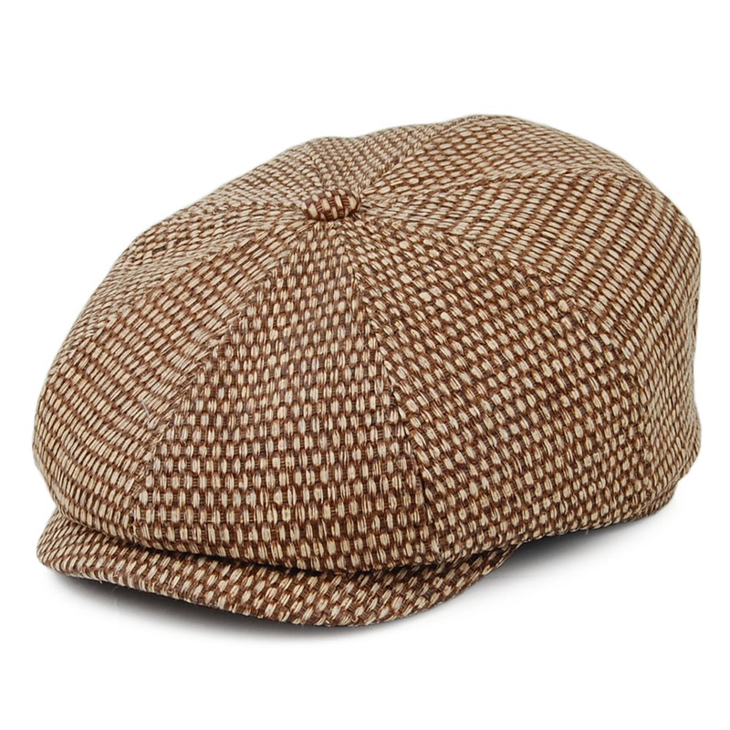 Stetson Hats Hatteras Toyo Newsboy Cap – Brown-Natural S
