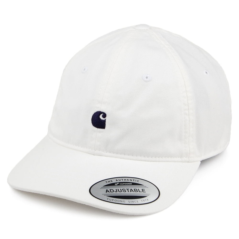 Carhartt WIP Hats Madison Logo Baseball Cap – White-Navy Adjustable