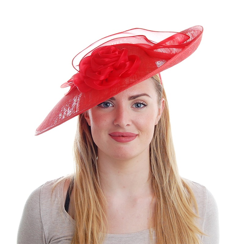 Failsworth Hats Saoirse Disc Fascinator – Vermilion 1-Size
