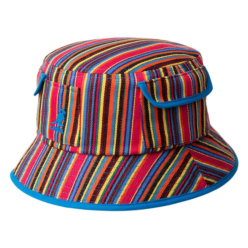 Kangol Multi Colour Stripe Bucket Hat – Rainbow Small/Medium