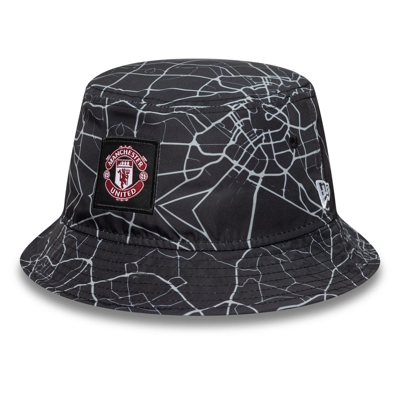 Manchester United FC All Over Print Black Bucket Hat S