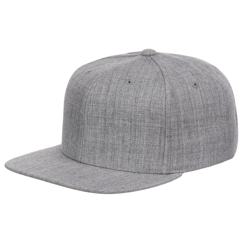 Mitchell & Ness Blank Classic Snapback – Heather Grey Adjustable