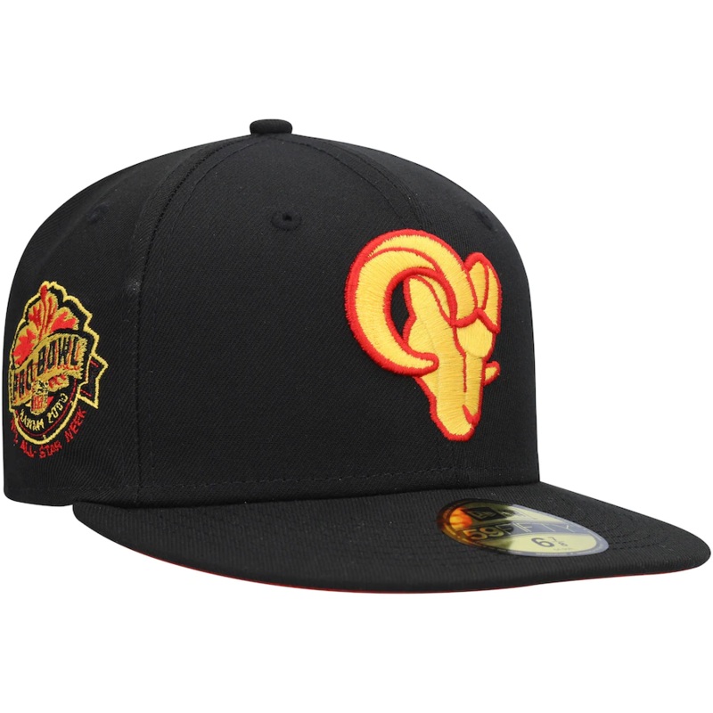 New Era Los Angeles Rams Black Cobra Kai 2022 59FIFTY Fitted Hat