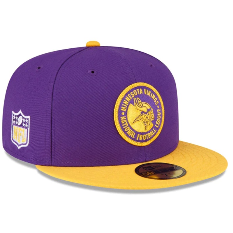 New Era Minnesota Vikings 2023 Sideline Team Patch 59FIFTY Fitted Hat