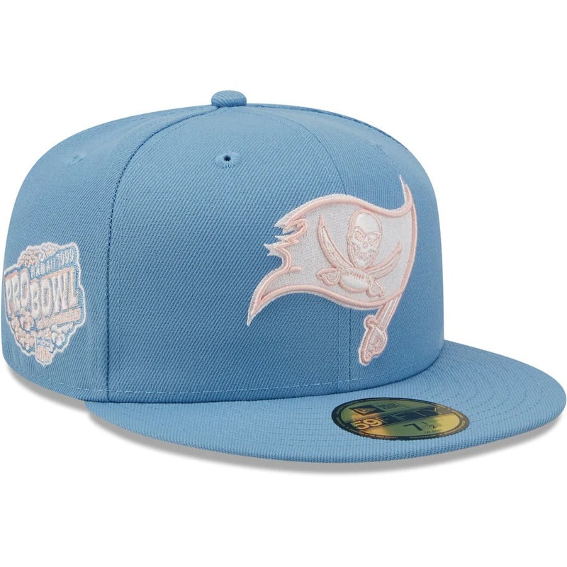 New Era Tampa Bay Buccaneers Light Blue 1999 Pro Bowl Pink Undervisor 59FIFTY Fitted Hat
