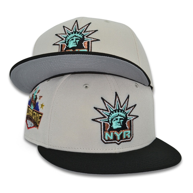 New York Rangers “COLOSSUS” Exclusive New Era 59Fifty Fitted Hat – Stone/Black 6 7/8
