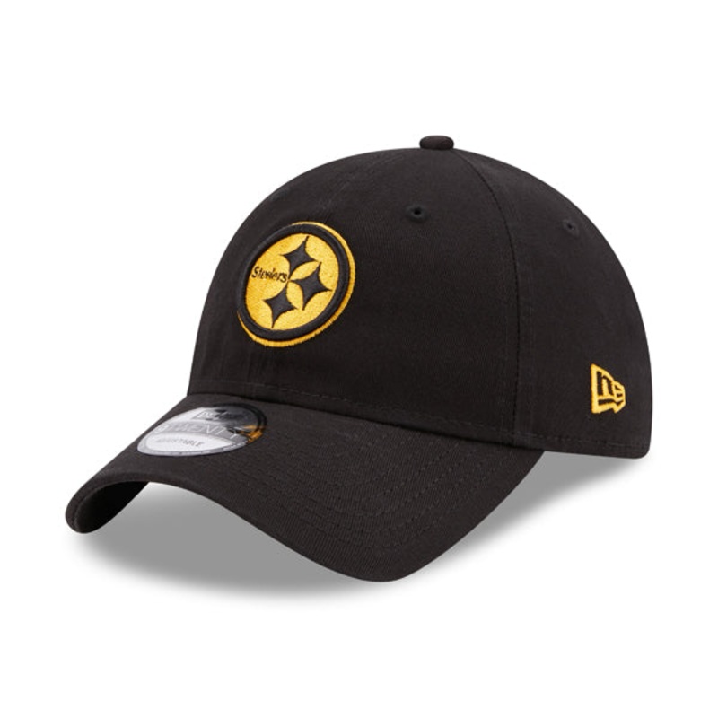 Pittsburgh Steelers Team New Era Core Classic 9TWENTY Adjustable Hat  Black