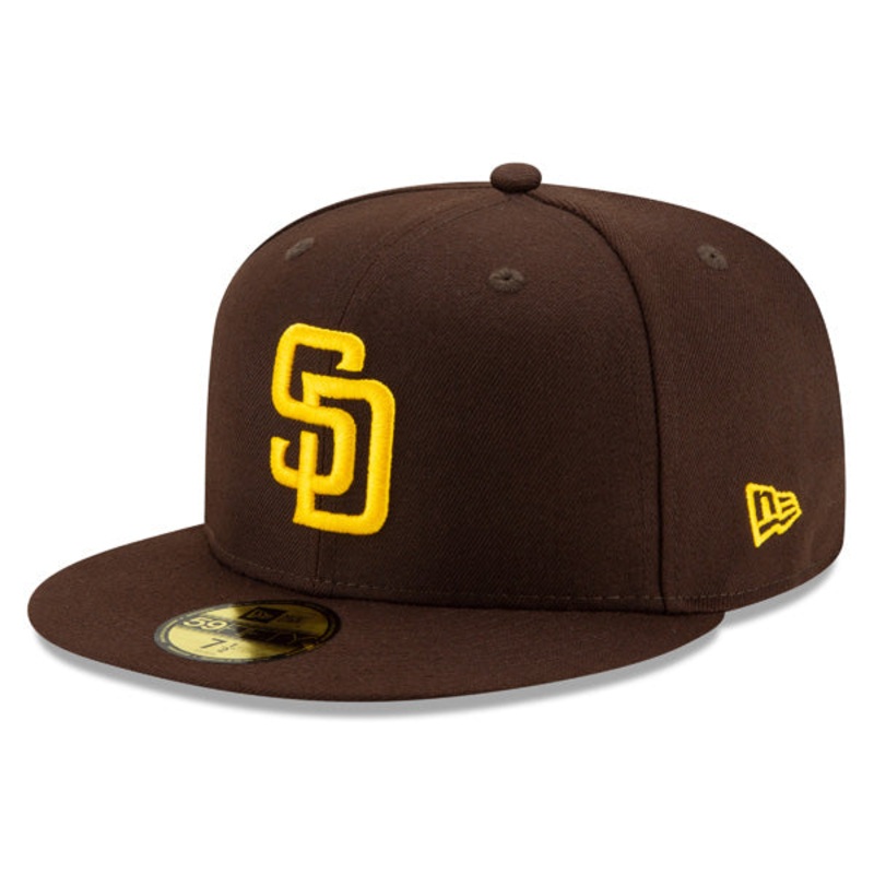 San Diego Padres New Era Authentic Collection GAME On-Field 59Fifty Fitted MLB Hat – Brown/Yellow 6 7/8