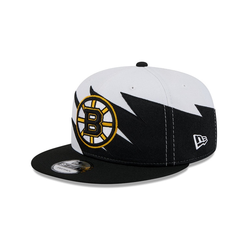 Boston Bruins New Era JAGGED 9Fifty Snapback Hat = Black/Yellow