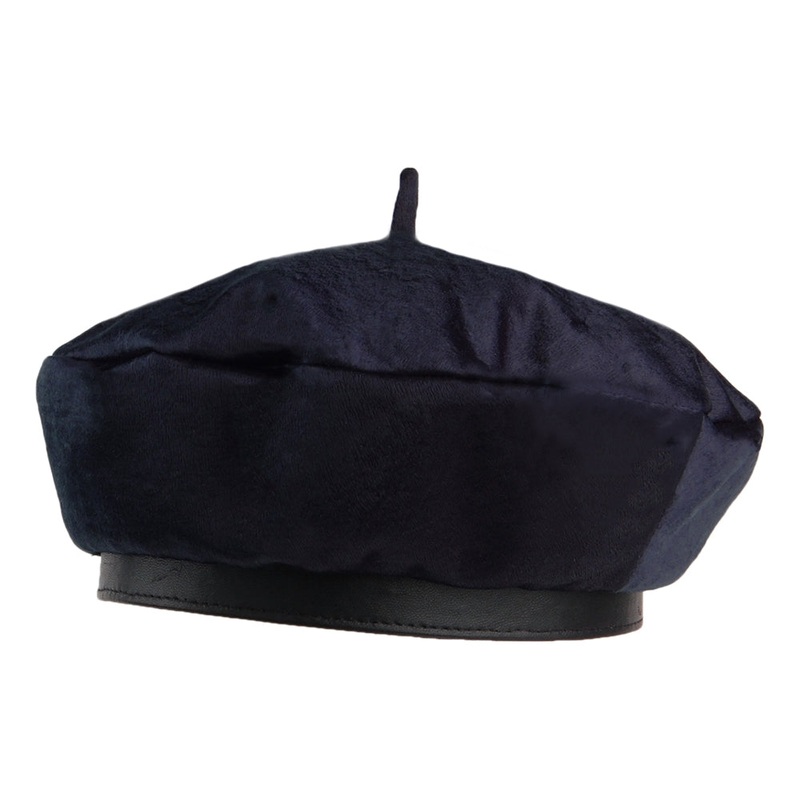 Brixton Hats Audrey II Satin Beret – Dark Navy Small-56cm