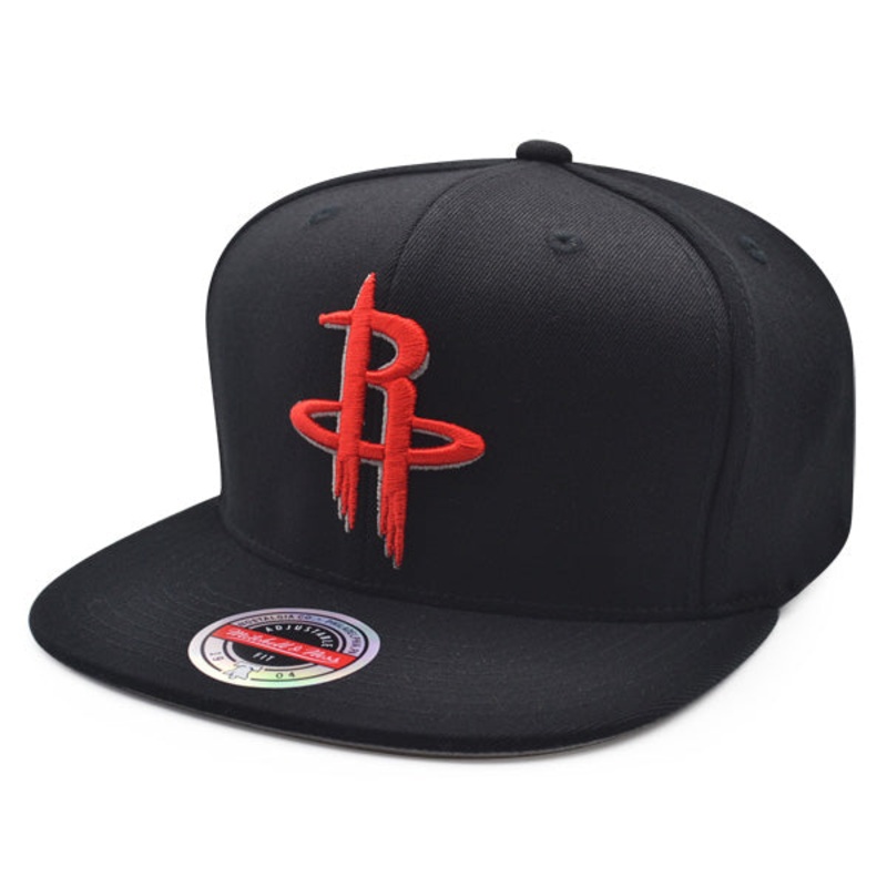 Houston Rockets Mitchell & Ness DOWNTIME REDLINE Stretch Snapback Hat – Black/Red