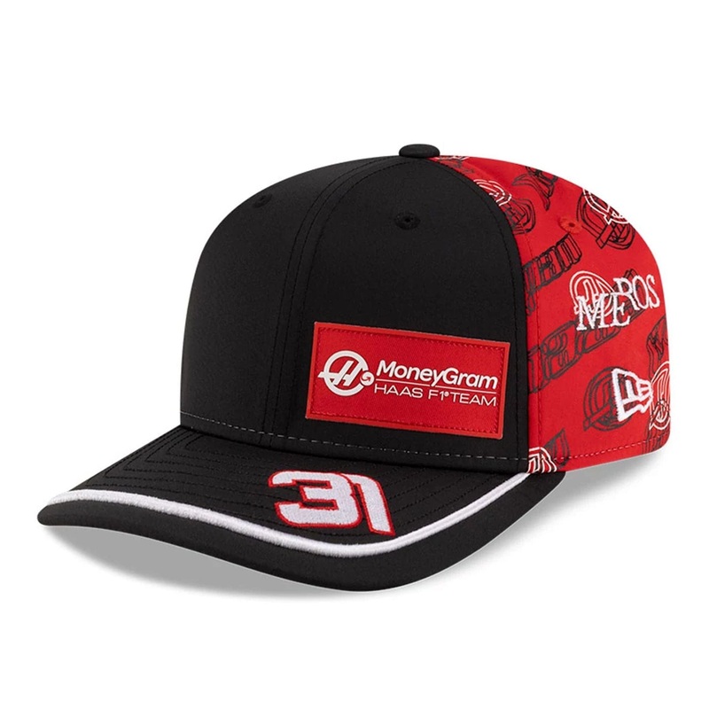 MoneyGram Haas F1 Esteban Ocon Japan Race Special Black 9SEVENTY Stretch Snap Adjustable Cap OSFM