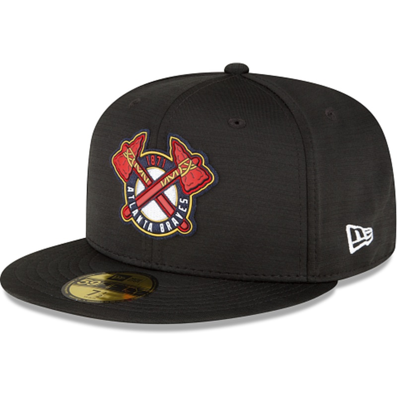 New Era Atlanta Braves 2023 Clubhouse Black 59FIFTY Fitted Hat