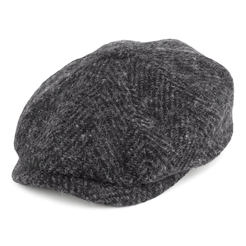 Stetson Hats Hatteras Wool Newsboy Cap – Dark Grey 55