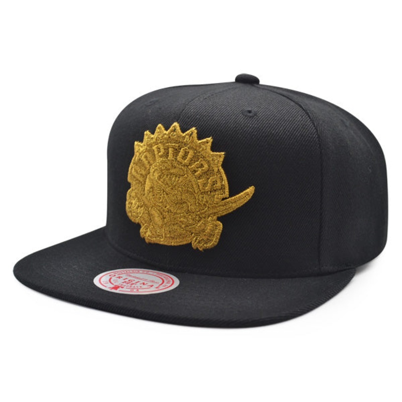 Toronto Raptors HWC Mitchell & Ness TRUE LUCK Snapback Hat – Black/Brick Gold