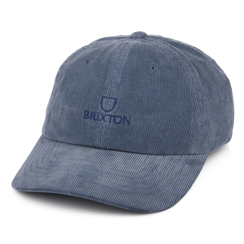 Brixton Hats Alpha LP Corduroy Baseball Cap – Blue Adjustable