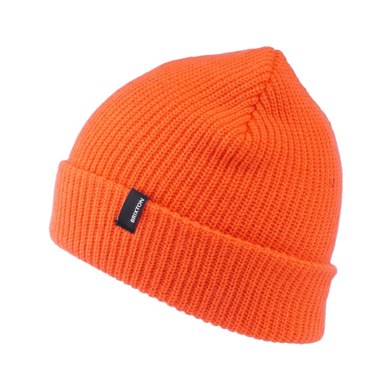 Brixton Hats Heist Cuffed Beanie Hat – Orange 1-Size