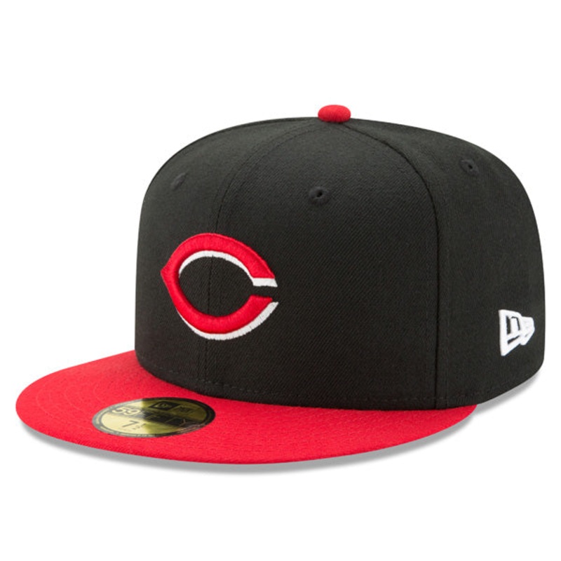 Cincinnati Reds New Era Authentic Collection Alternate On-Field Fitted 59Fifty MLB Hat – Black/Red 6 7/8