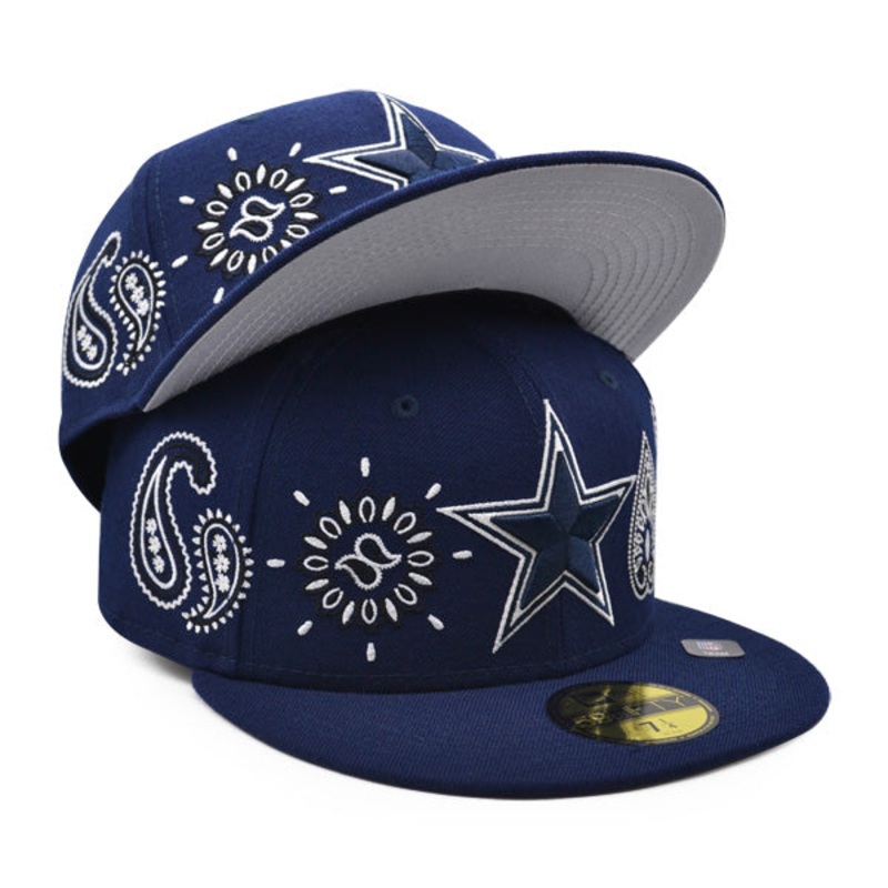 Dallas Cowboys PAISLEY ALL-OVER Exclusive New Era 59Fifty Fitted Hat – Navy/White 7 7/8