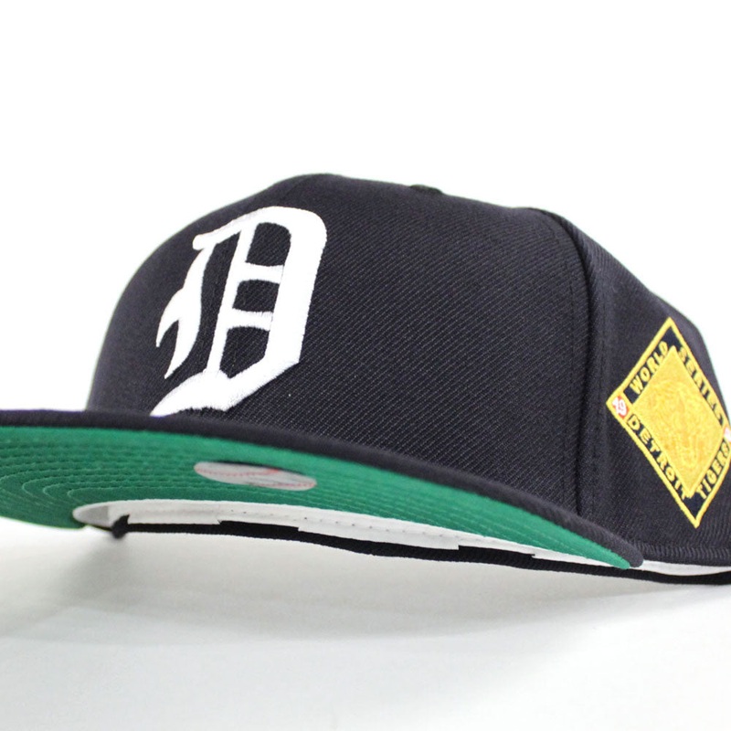 Detroit Tigers 1945  World Series New Era 59Fifty Fitted Hat (Navy Green Under Brim) 7