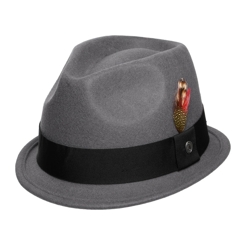 Jaxon & James Dekker Crushable Trilby Hat Grey Wholesale Pack Prepack